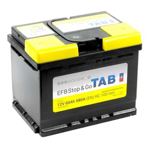 Аккумулятор легковой TAB EFB STOP&GO (60Ач о/п) в Автодоктор
