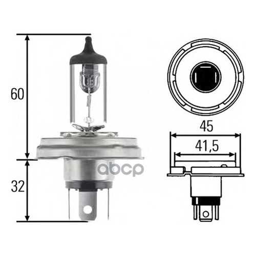 Лампа H4 12v 60/55w P45t HELLA 8GJ 004 173-121 в Автодоктор