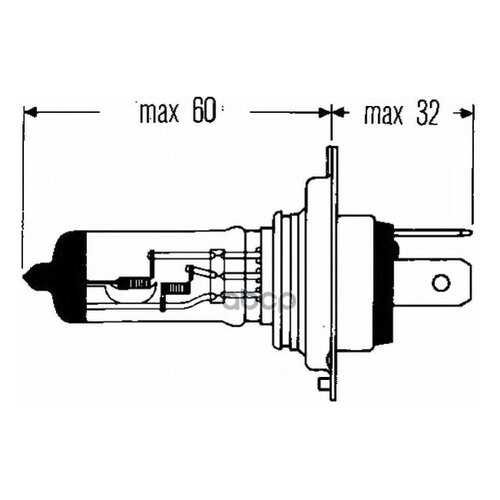 Лампа Накаливания H4 12v 60/55w (Блистер 1шт) HELLA 8GJ002525-136 в Автодоктор