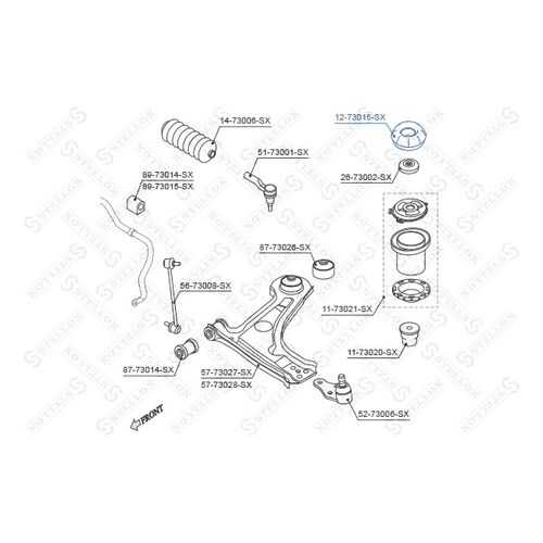 Опора стойки амортизатора STELLOX 12-73015-SX в Автодоктор