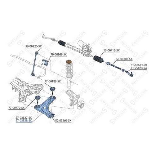 Рычаг подвески Stellox 57-03528-SX в Автодоктор