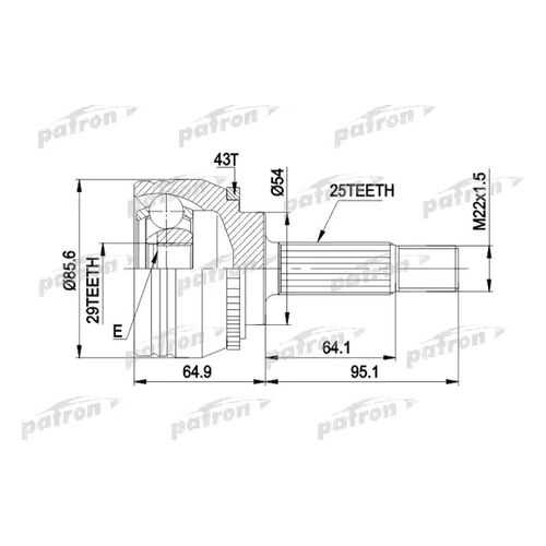 Шрус PATRON PCV1385 в Автодоктор