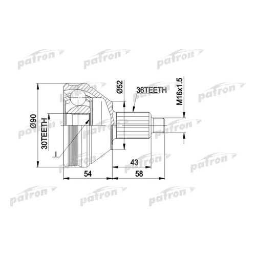 Шрус PATRON PCV1414 в Автодоктор