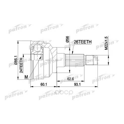 Шрус PATRON PCV3025 в Автодоктор