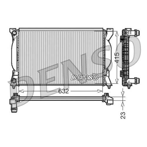 Радиатор охлаждения двигателя DENSO DRM02035 в Автодоктор