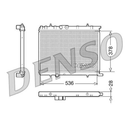Радиатор охлаждения двигателя DENSO DRM07021 в Автодоктор