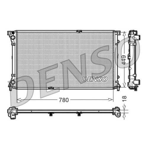 Радиатор охлаждения двигателя DENSO DRM23097 в Автодоктор