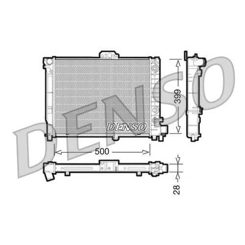 Радиатор охлаждения двигателя DENSO DRM25008 в Автодоктор