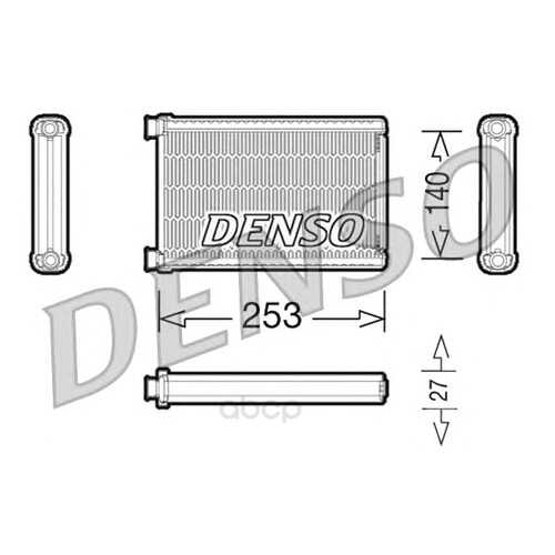 Радиатор отопителя 253x144 Denso DRR05005 в Автодоктор