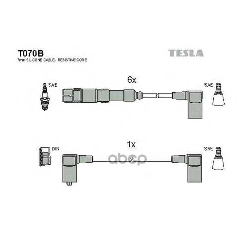Комплект Проводов Зажигания TESLA T070B в Автодоктор