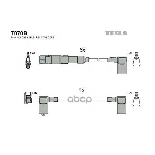 Комплект Проводов Зажигания TESLA T070B в Автодок