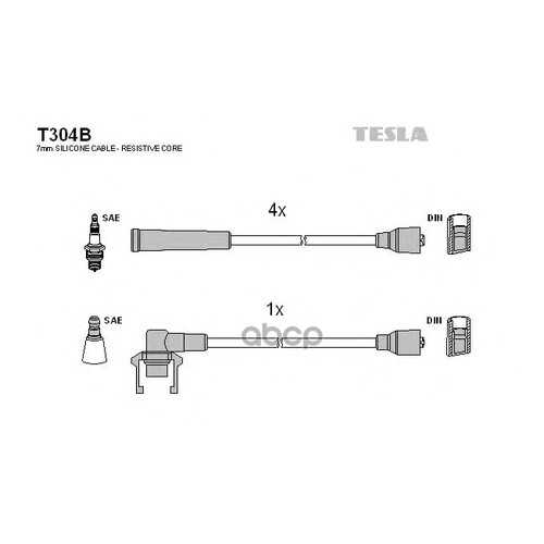 Комплект Проводов Зажигания TESLA T304B в Автодоктор