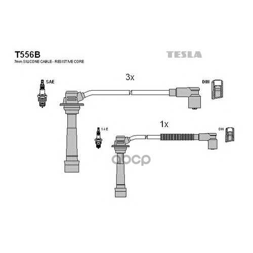 Комплект Проводов Зажигания TESLA T556B в Автодоктор