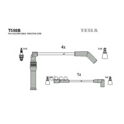 Комплект Проводов Зажигания TESLA T598B в Автодоктор