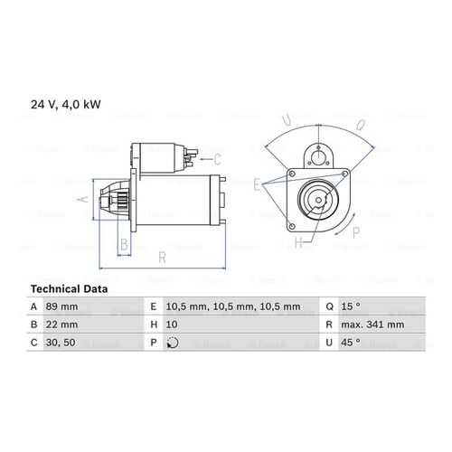 Стартер Bosch 0 986 010 970 в Автодоктор