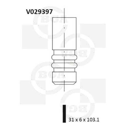 Впускной клапан BGA V029397 в Автодок