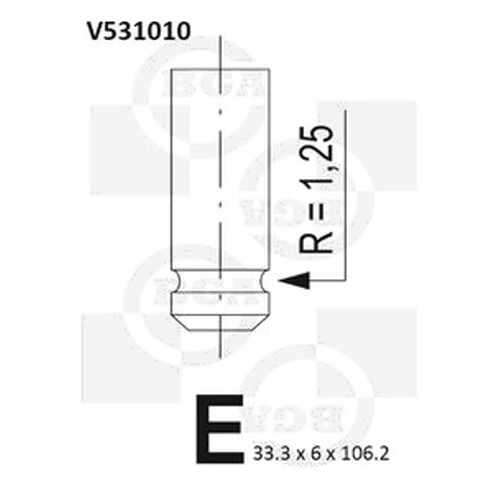 Впускной клапан BGA V531010 в Автодоктор