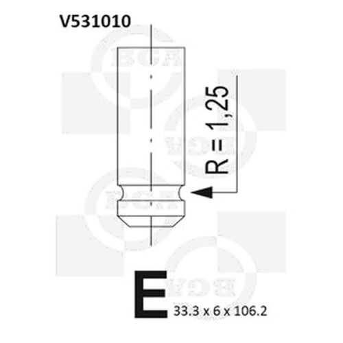 Впускной клапан BGA V531010 в Автодок