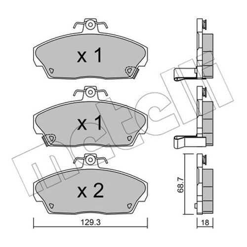 Комплект тормозных дисковых колодок METELLI 22-0174-0 в Автодоктор