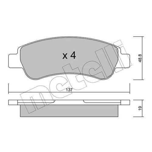 Комплект тормозных дисковых колодок METELLI 22-0710-0 в Автодоктор