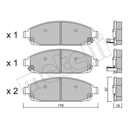 Комплект тормозных дисковых колодок METELLI 22-0719-0 в Автодоктор
