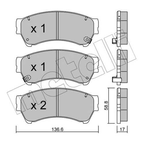 Комплект тормозных дисковых колодок METELLI 22-0924-0 в Автодоктор