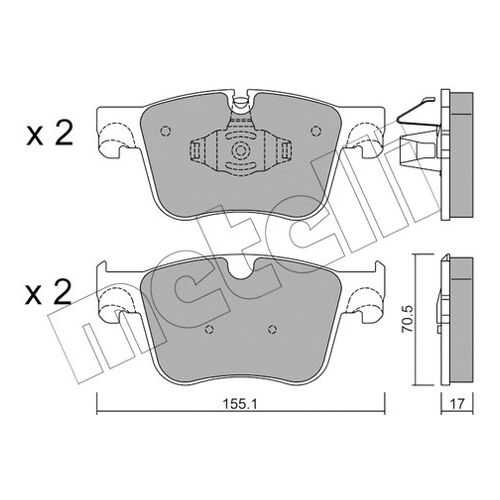 Комплект тормозных дисковых колодок METELLI 22-0985-1 в Автодоктор