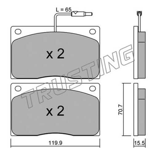 Комплект тормозных дисковых колодок TRUSTING 091.1 в Автодок