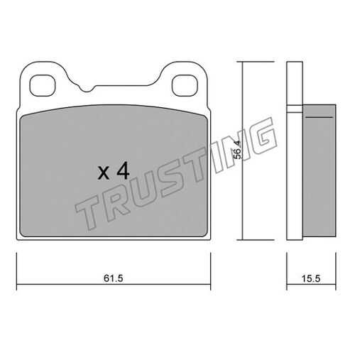 Комплект тормозных дисковых колодок TRUSTING 209.0 в Автодок