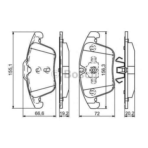 Комплект тормозных колодок Bosch 0986494342 в Автодоктор