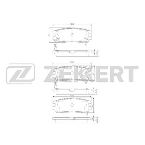 Комплект тормозных колодок, дисковый тормоз ZEKKERT BS-1853 в Автодоктор