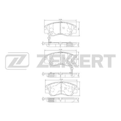 Комплект тормозных колодок, дисковый тормоз ZEKKERT BS-1858 в Автодоктор