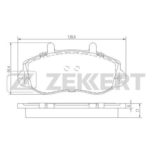 Комплект тормозных колодок, дисковый тормоз ZEKKERT BS-2420 в Автодоктор