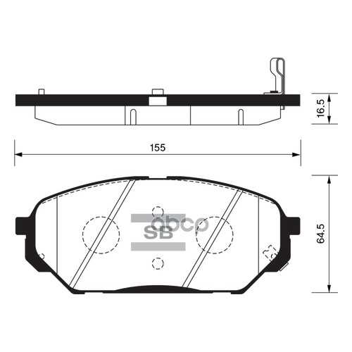 Комплект тормозных колодок Sangsin brake SP1203 в Автодоктор