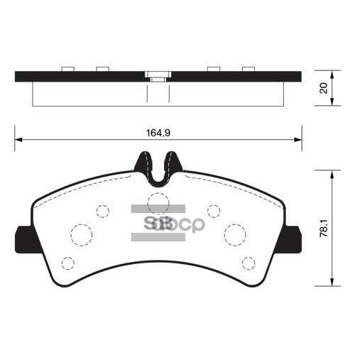 Комплект тормозных колодок Sangsin brake SP1426 в Автодоктор