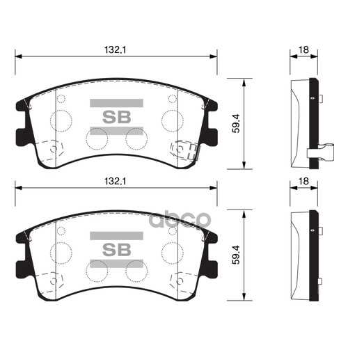 Комплект тормозных колодок Sangsin brake SP1518 в Автодоктор