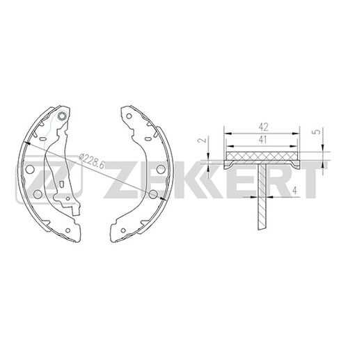 Комплект тормозных колодок ZEKKERT BK-4445 в Автодоктор