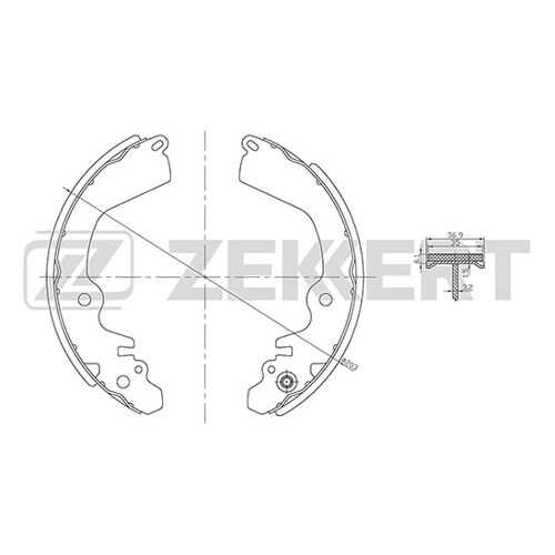 Комплект тормозных колодок ZEKKERT BK-4466 в Автодоктор