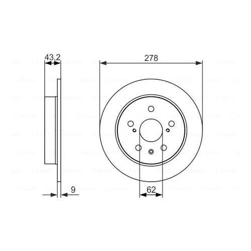 Тормозной диск Bosch 0986479047 в Автодоктор