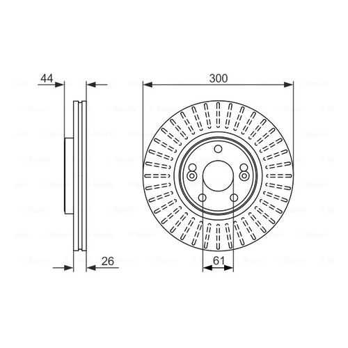 Тормозной диск Bosch 0986479668 в Автодоктор