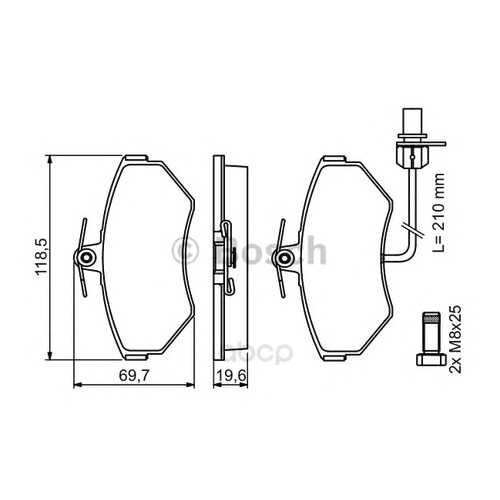 Тормозные колодки дисковые Bosch 0986494042 в Автодоктор