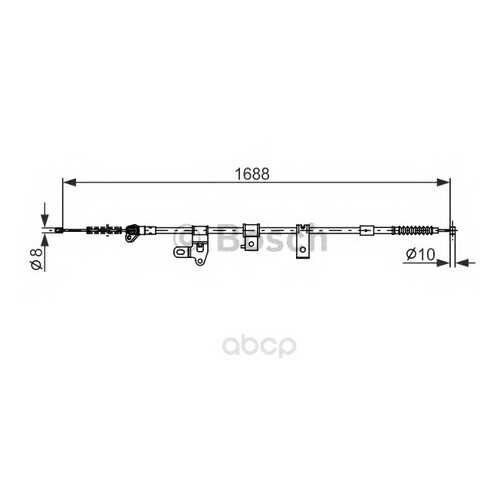 Трос cтояночного тормоза Bosch 1987482306 правый в Автодоктор