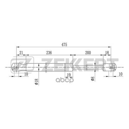 Амортизатор Багажника/капота Zekkert GF1176 в Автодоктор