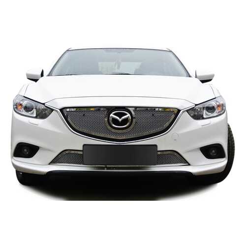 Накладка решетки бампера Fancycar Mazda 6 III GJ , нижняя, сетка 1,5 мм, нерж. сталь в Автодоктор