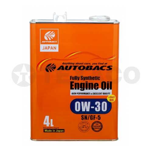Моторное масло AUTOBACS FS 0W30 SN/GF-5+PAO (комплект) в Автодоктор