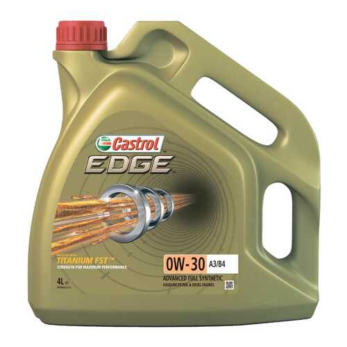 Моторное масло Castrol Edge Titanium FST А3/В4 0W-30 4л в Автодоктор