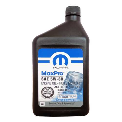 Моторное масло Chrysler Mopar MaxPro 5W-30 0,946л в Автодоктор