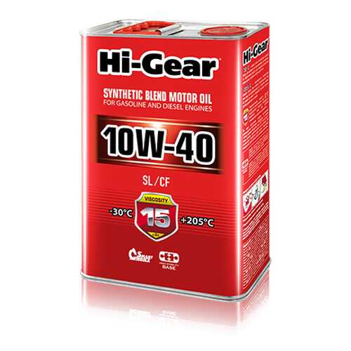 Моторное масло Hi-Gear SL/CF 10W-40 4л в Автодоктор
