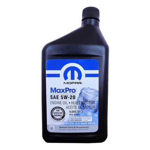 Моторное масло MOPAR MaxPro SAE 5W-20 (0,946л) CHRYSLER арт. 68218890AC в Автодоктор