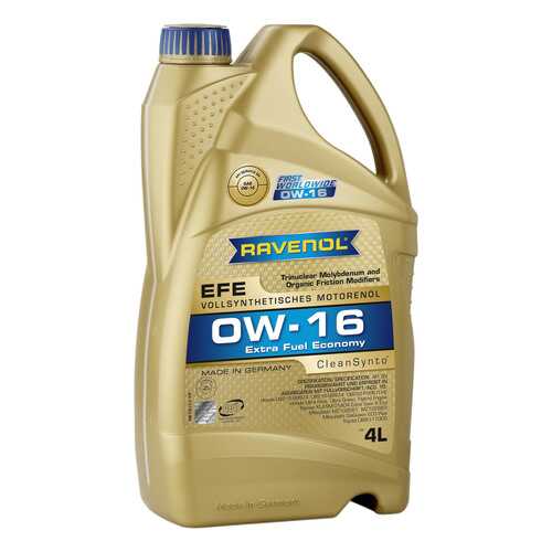 Моторное масло Ravenol EFE Extra Fuel Economy SAE 0W-16 4л в Автодоктор